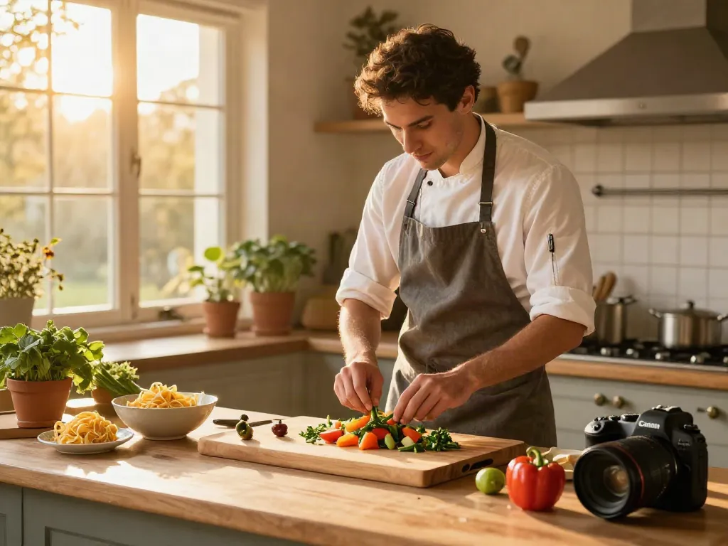 Fresh gourmet dish preparation in kitchen highlighting rokok88 slot culinary experiences