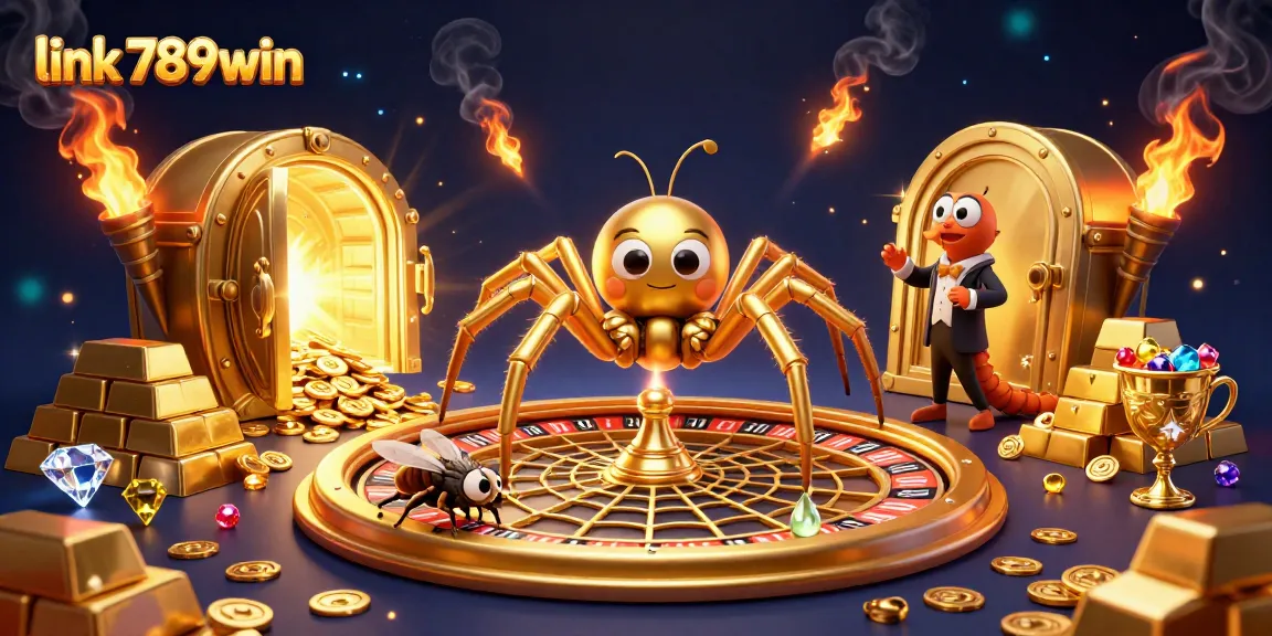 Place bets with link 789win in this captivating casino-themed illustration.