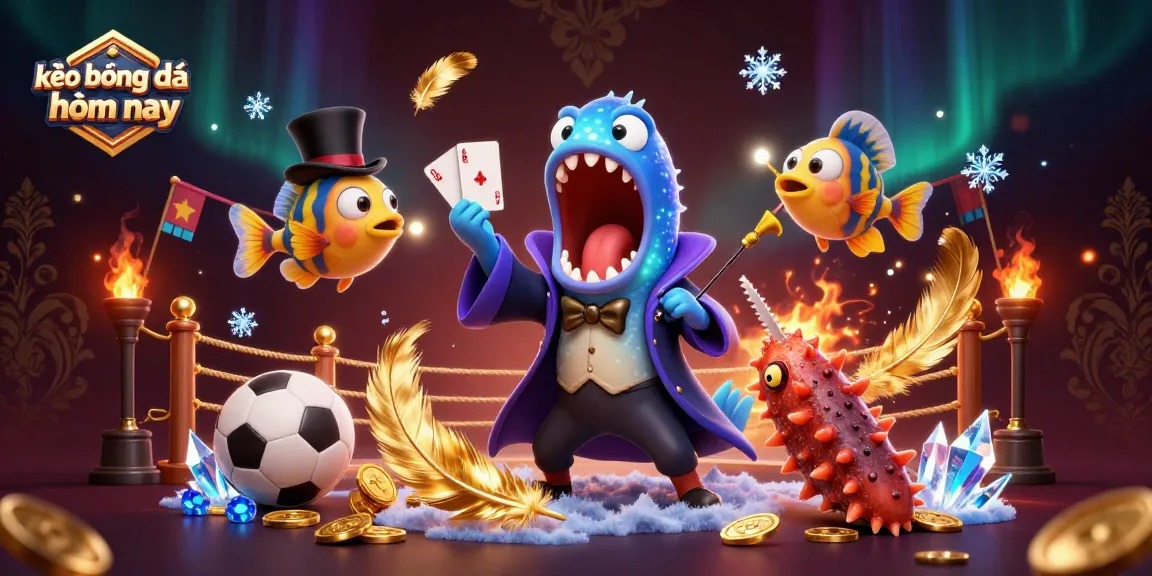 Perform live betting with kèo bóng đá hôm nay featuring a magical gambling scene with unique sea creatures.