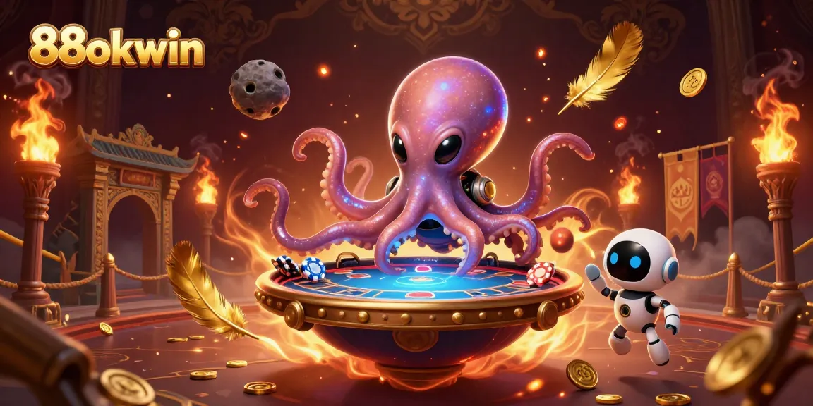 Experience thrilling gaming with 88okwin's cosmic casino adventure featuring an alien octopus and robot!